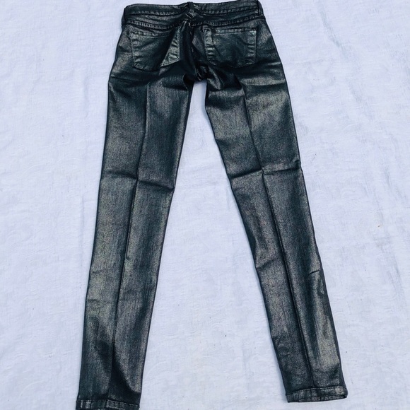 FLYING MONKEY**Pewter Silver Denim Jeans Size 26 - Picture 8 of 8